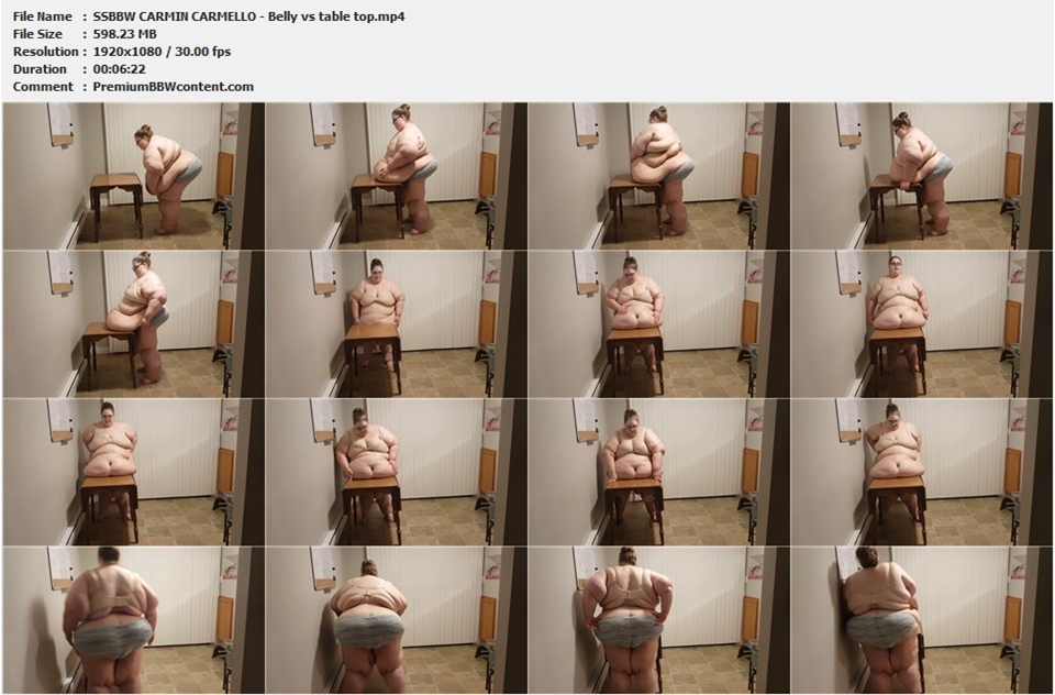 SSBBW CARMIN CARMELLO - Belly vs table top thumbnails