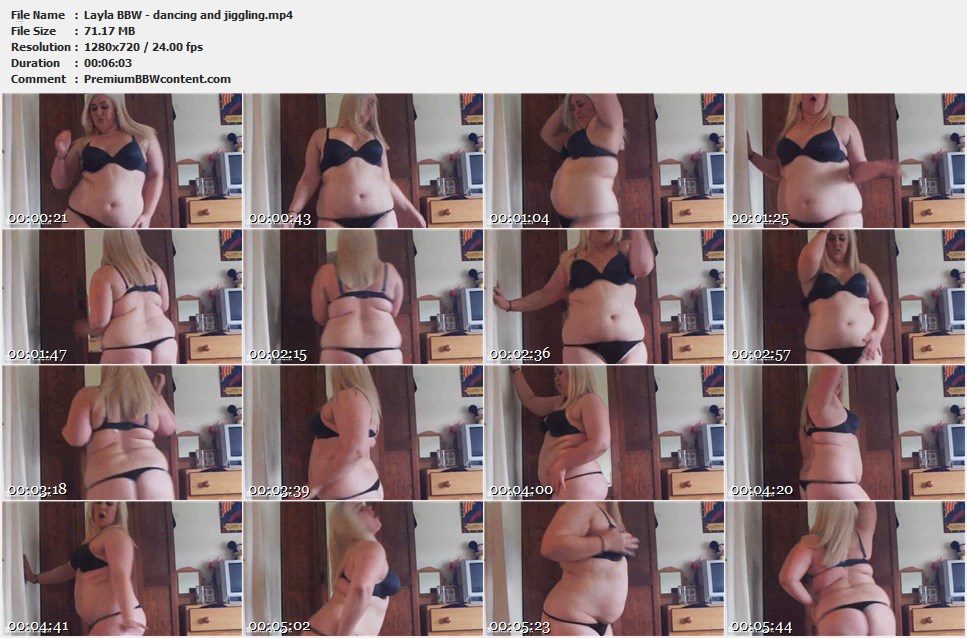 Layla BBW - dancing and jiggling thumbnails