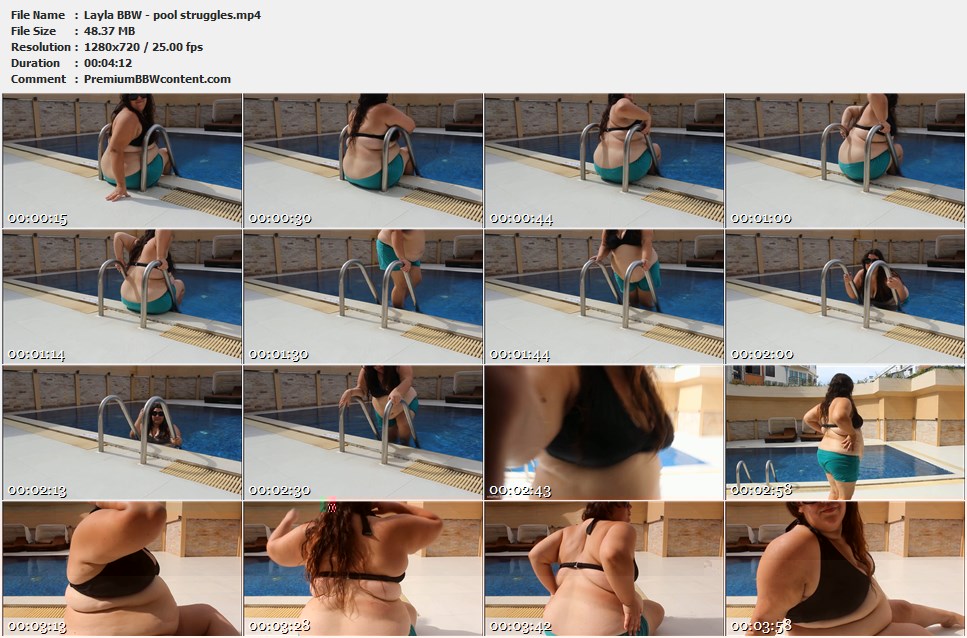 Layla BBW - pool struggles thumbnails
