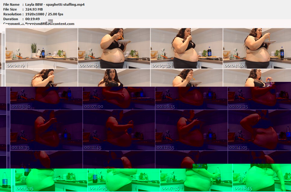 Layla BBW - spaghetti stuffing thumbnails