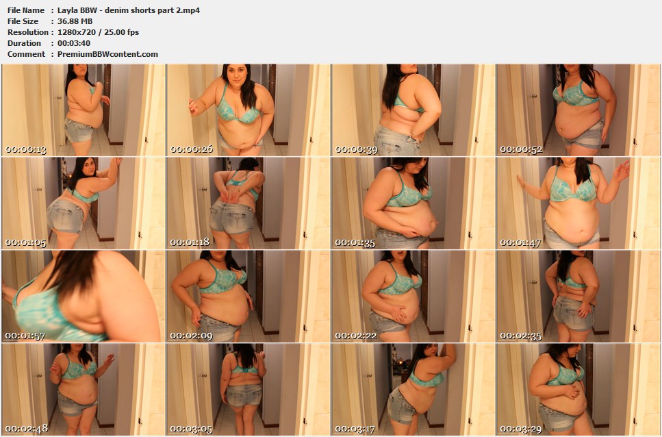 Layla BBW - denim shorts part 2 thumbnails