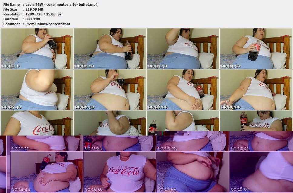 Layla BBW - coke mentos after buffet thumbnails