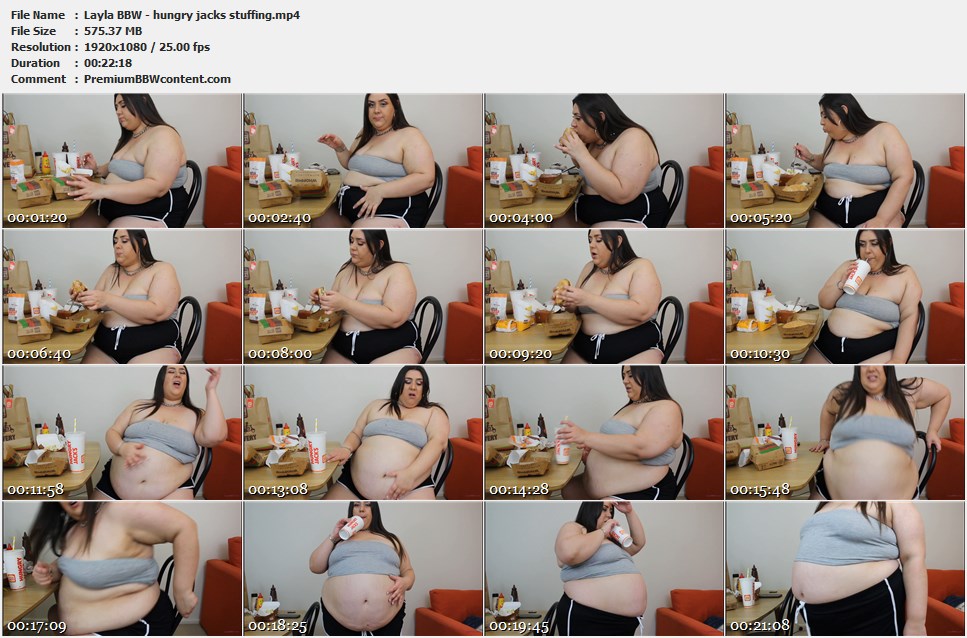 Layla BBW - hungry jacks stuffing thumbnails