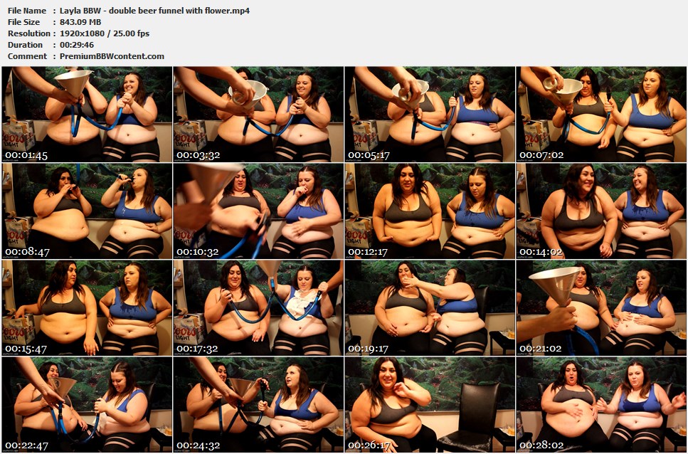 Layla BBW - double beer funnel with flower thumbnails
