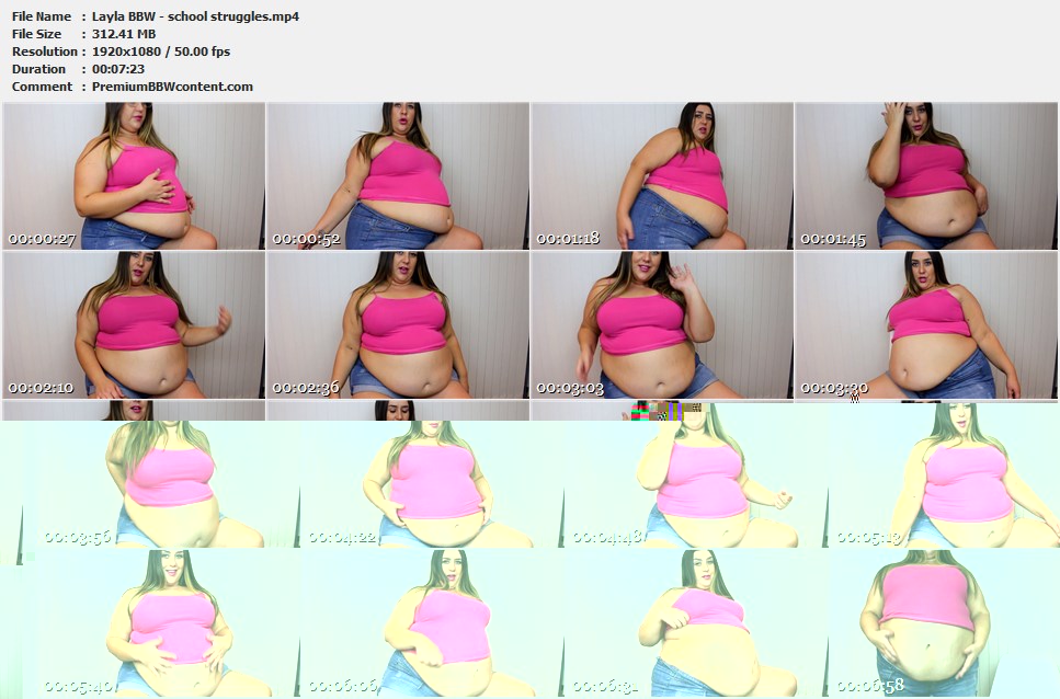 Layla BBW - school struggles thumbnails