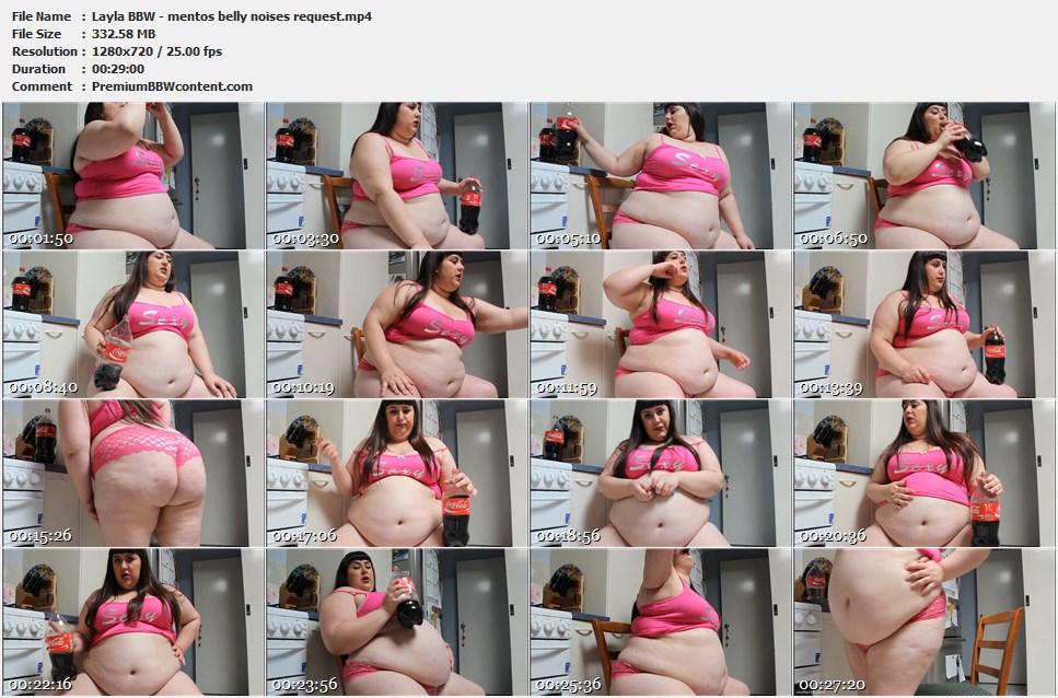 Layla BBW - mentos belly noises request thumbnails