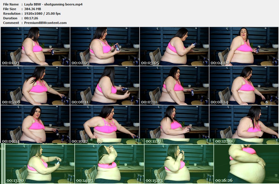 Layla BBW - shotgunning beers thumbnails