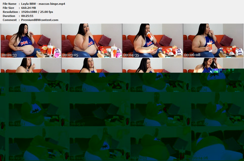 Layla BBW - maccas binge thumbnails