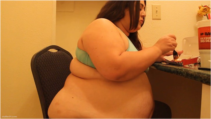 Layla BBW - huge hotdog stuffing