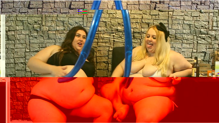 Layla BBW - funneling beer with sexy signature