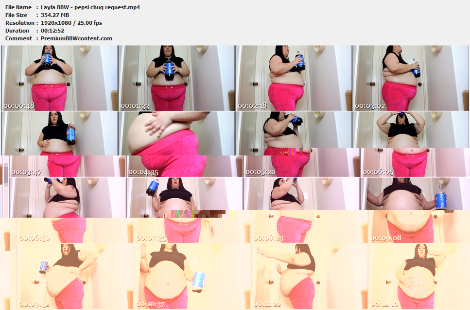 Layla BBW - pepsi chug request thumbnails