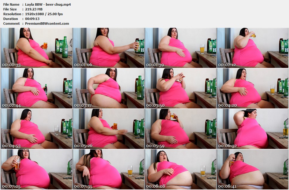Layla BBW - beer chug thumbnails