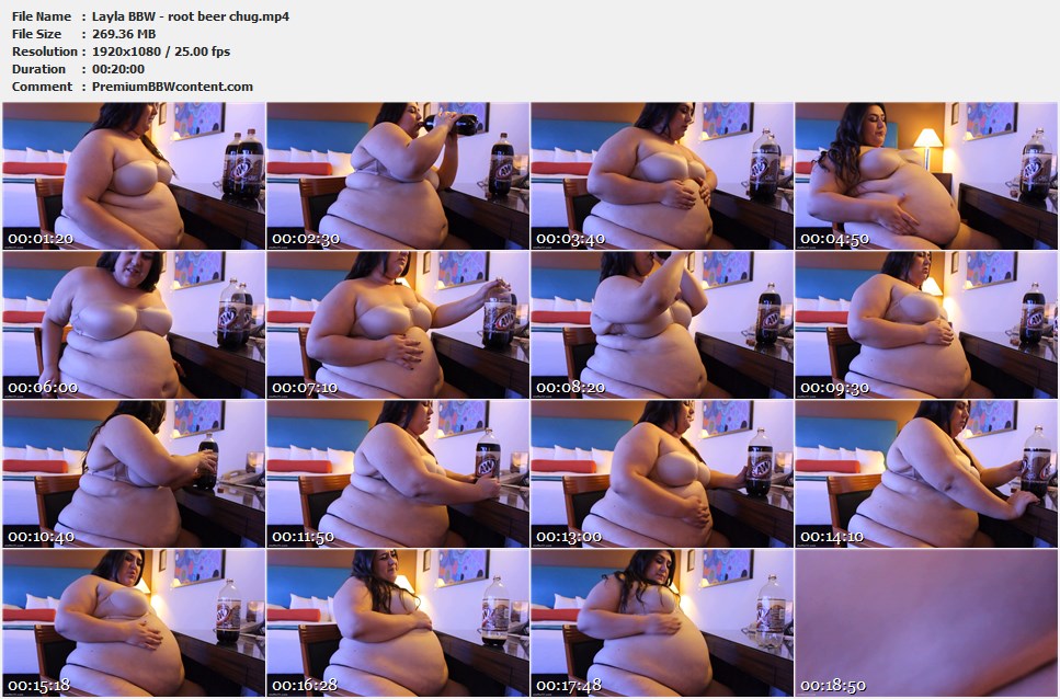 Layla BBW - root beer chug thumbnails