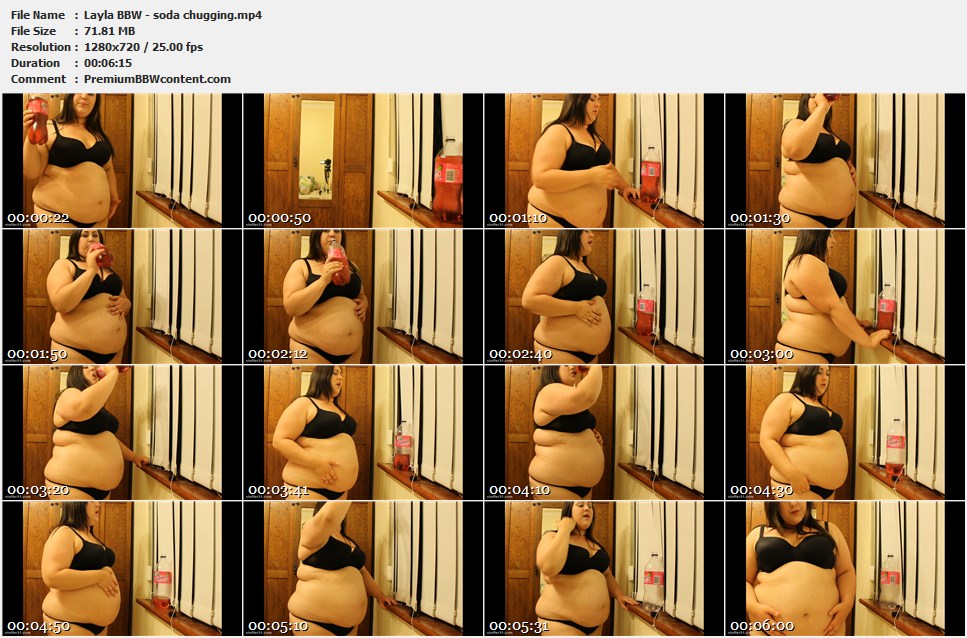 Layla BBW - soda chugging thumbnails