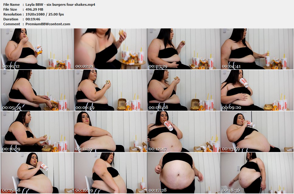 Layla BBW - six burgers four shakes thumbnails