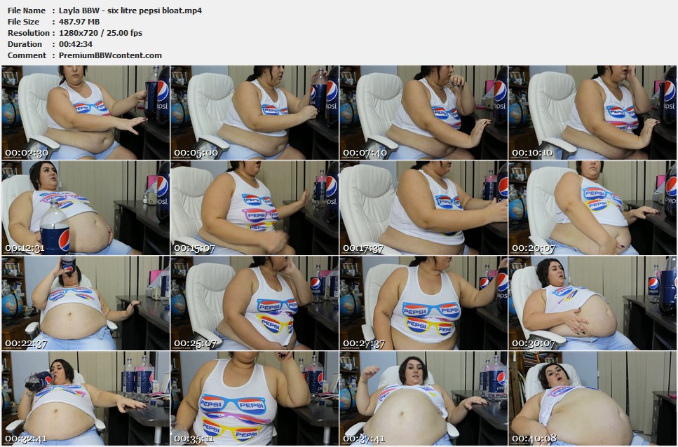 Layla BBW - six litre pepsi bloat thumbnails