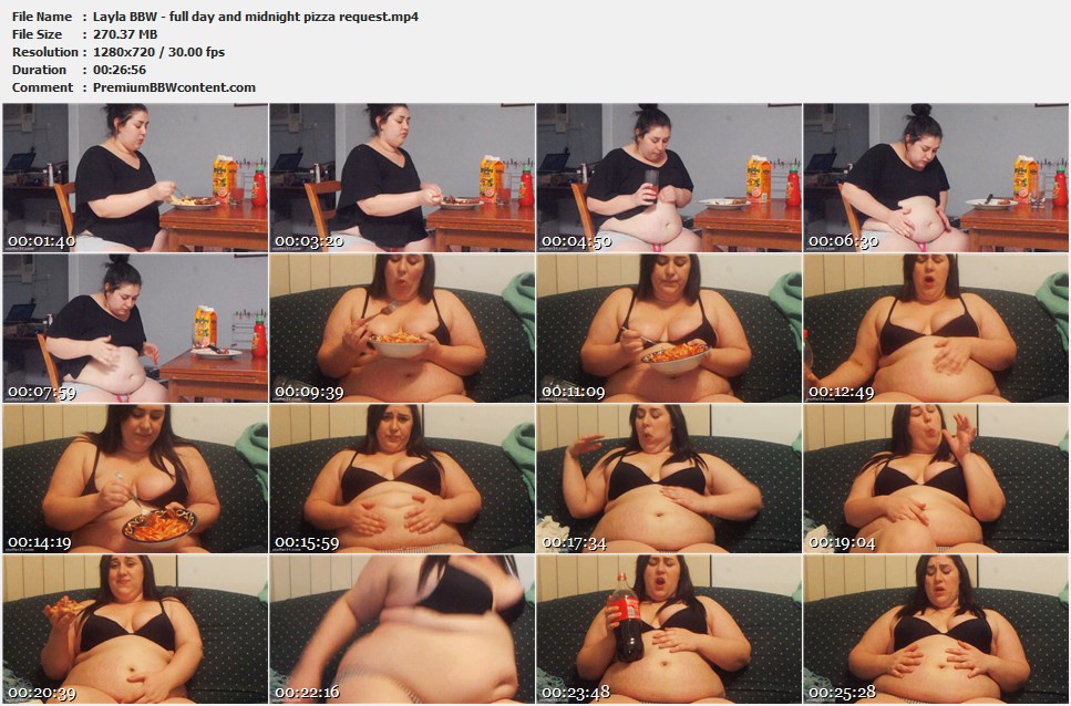 Layla BBW - full day and midnight pizza request thumbnails