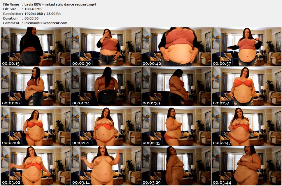 Layla BBW - naked strip dance request thumbnails