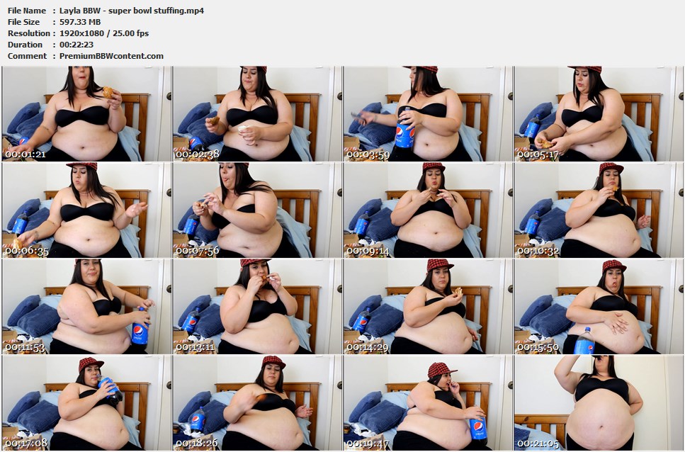 Layla BBW - super bowl stuffing thumbnails