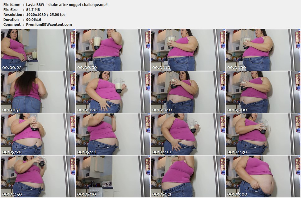 Layla BBW - shake after nugget challenge thumbnails