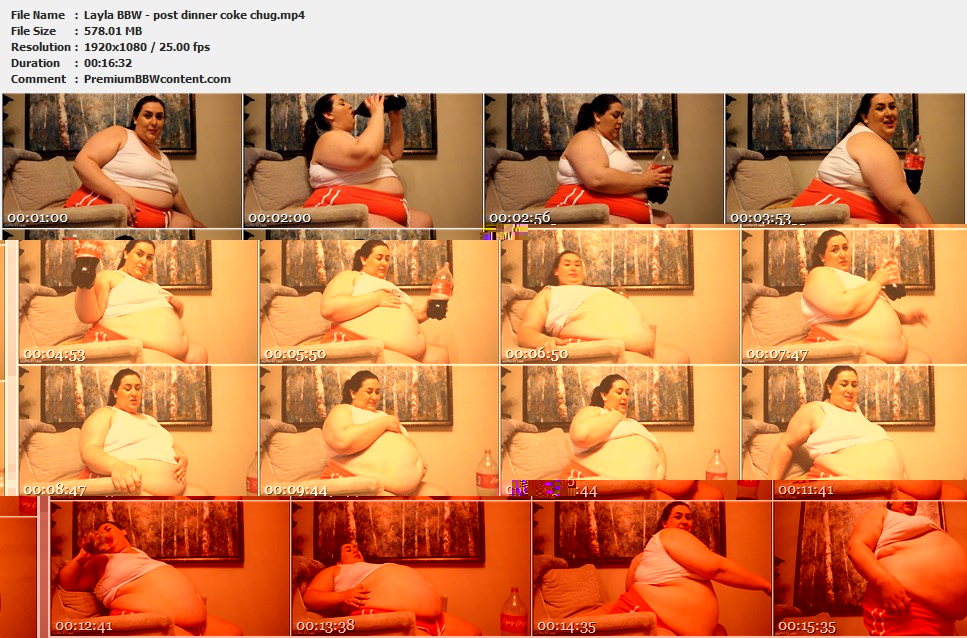 Layla BBW - post dinner coke chug thumbnails