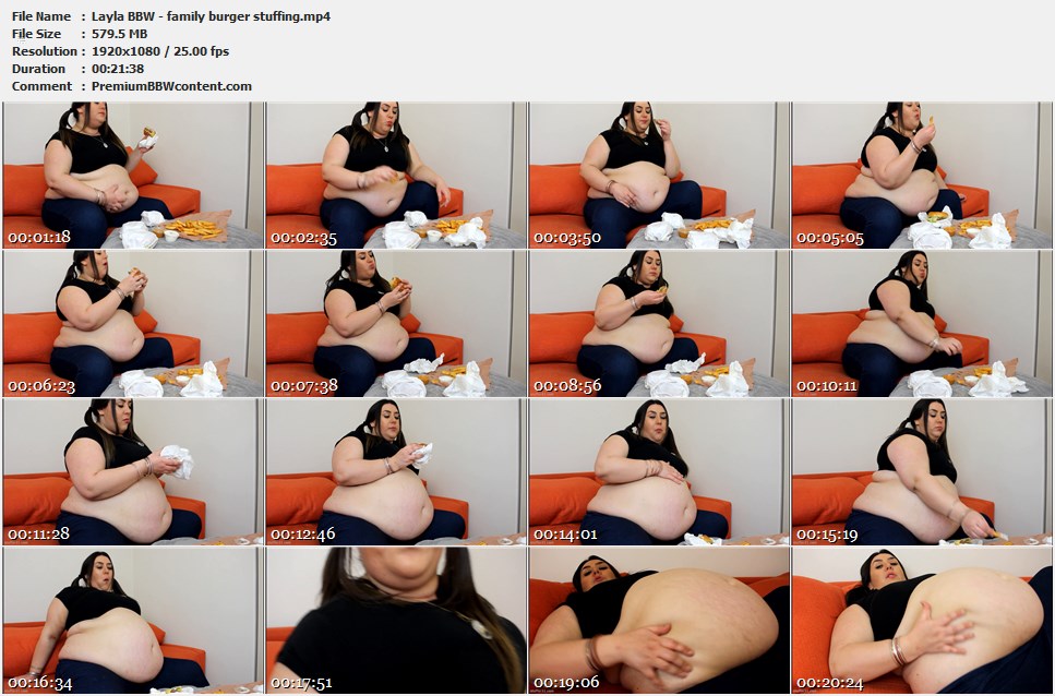 Layla BBW - family burger stuffing thumbnails