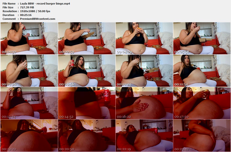 Layla BBW - record burger binge thumbnails