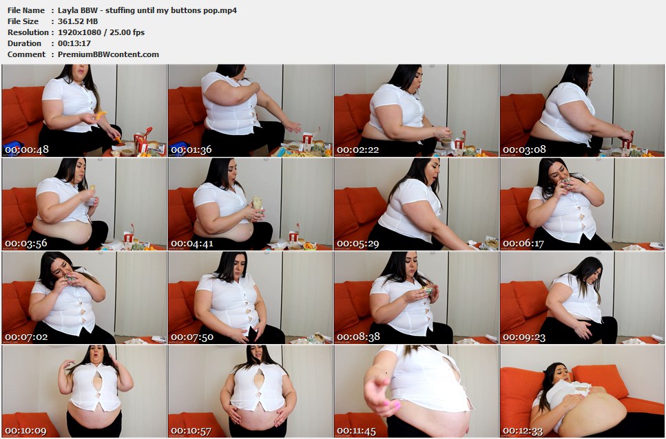 Layla BBW - stuffing until my buttons pop thumbnails