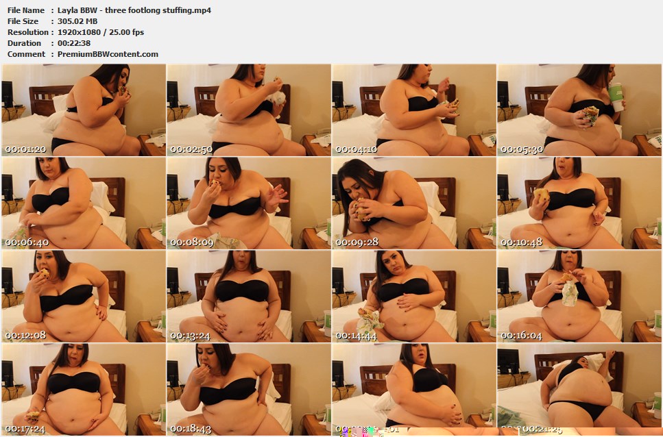 Layla BBW - three footlong stuffing thumbnails
