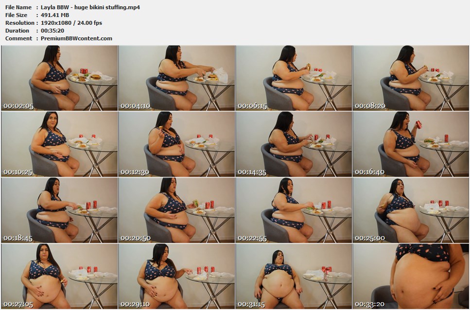 Layla BBW - huge bikini stuffing thumbnails