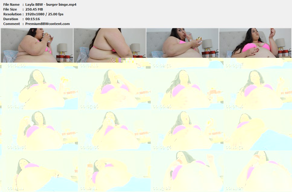 Layla BBW - burger binge thumbnails