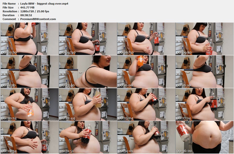 Layla BBW - biggest chug ever thumbnails