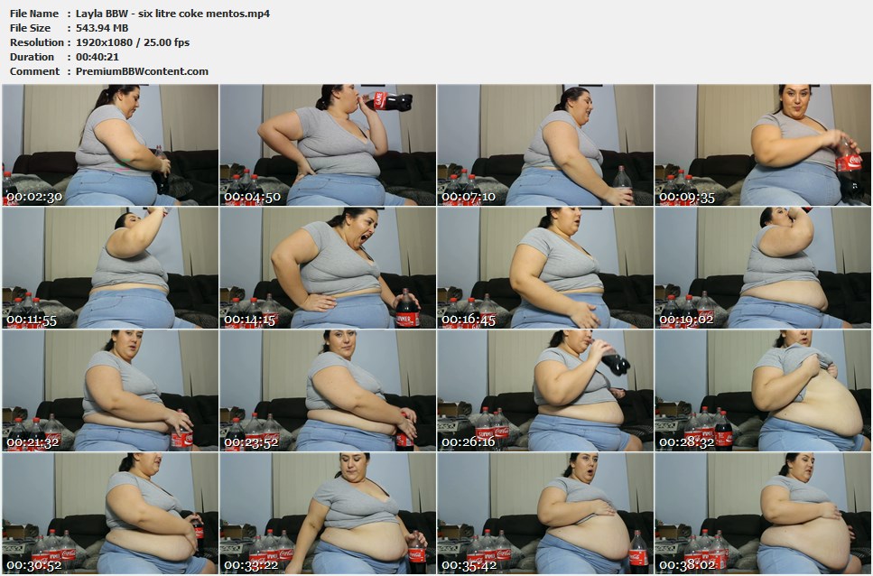 Layla BBW - six litre coke mentos thumbnails