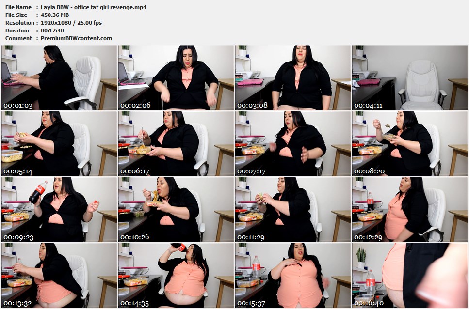 Layla BBW - office fat girl revenge thumbnails