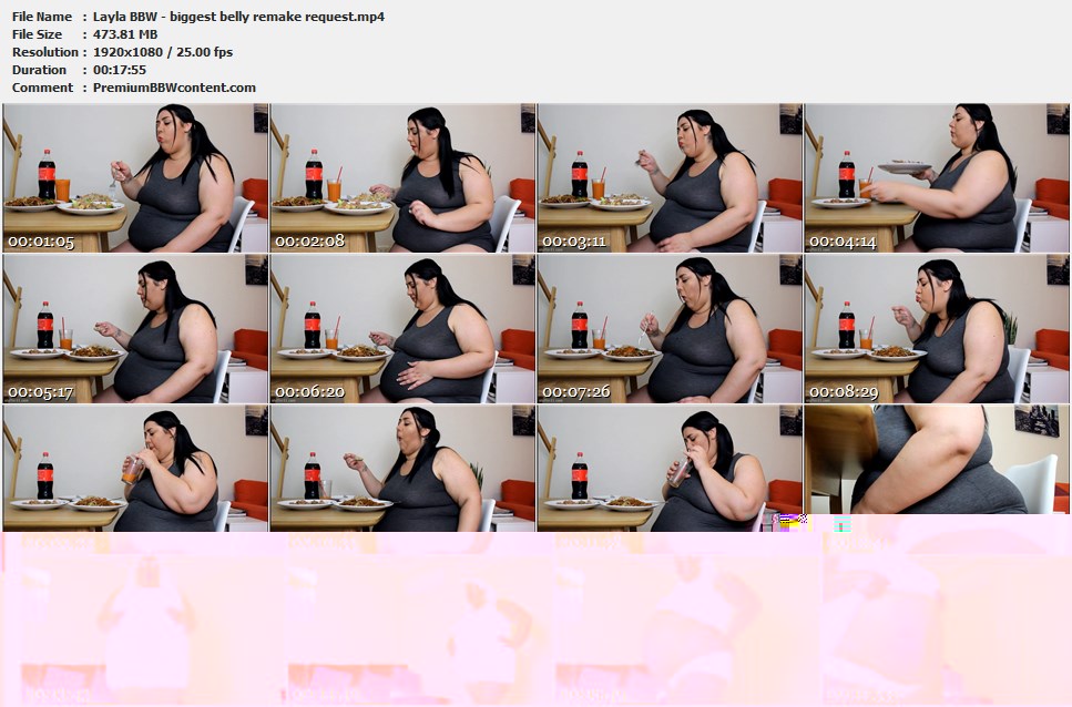 Layla BBW - biggest belly remake request thumbnails