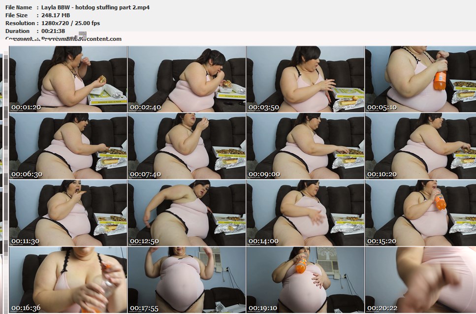 Layla BBW - hotdog stuffing part 2 thumbnails