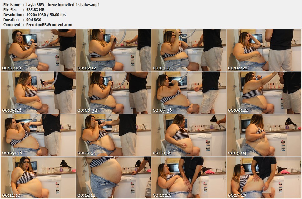 Layla BBW - force funnelfed 4 shakes thumbnails