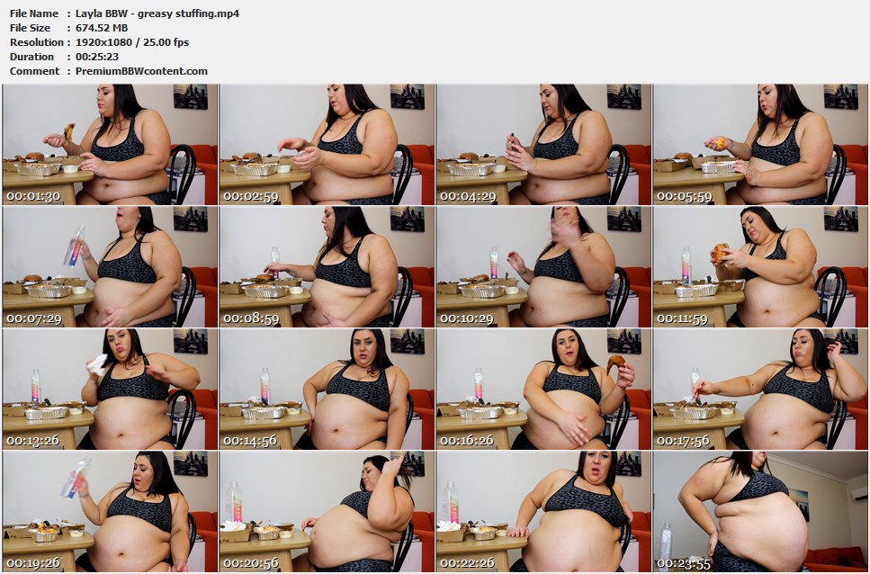 Layla BBW - greasy stuffing thumbnails