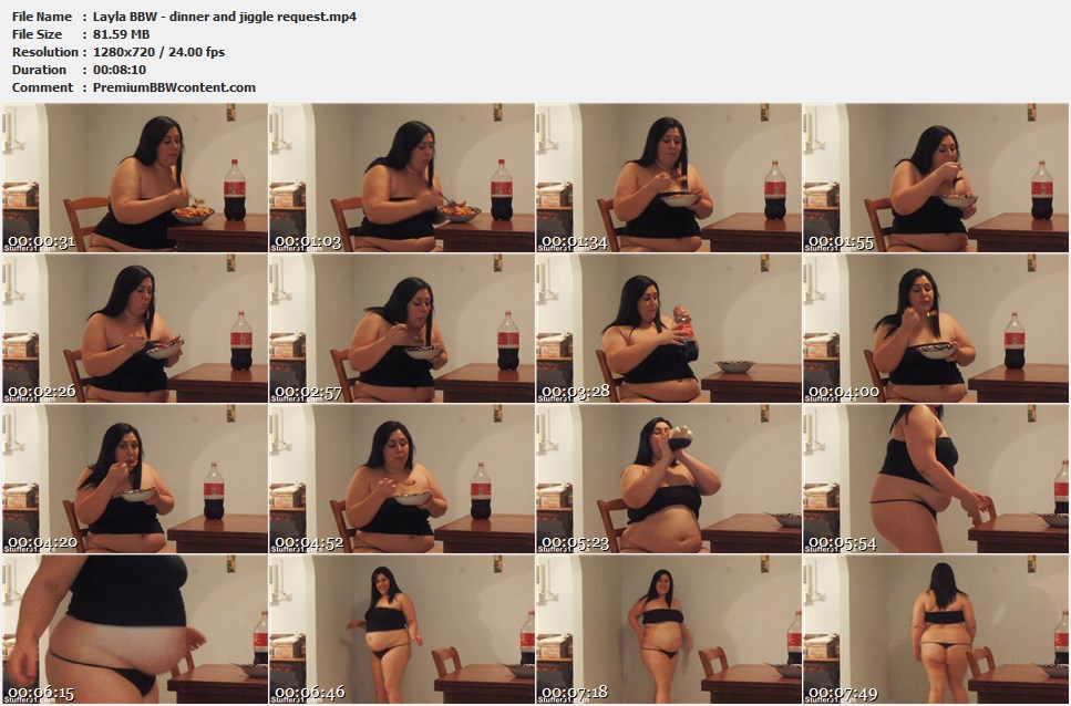 Layla BBW - dinner and jiggle request thumbnails