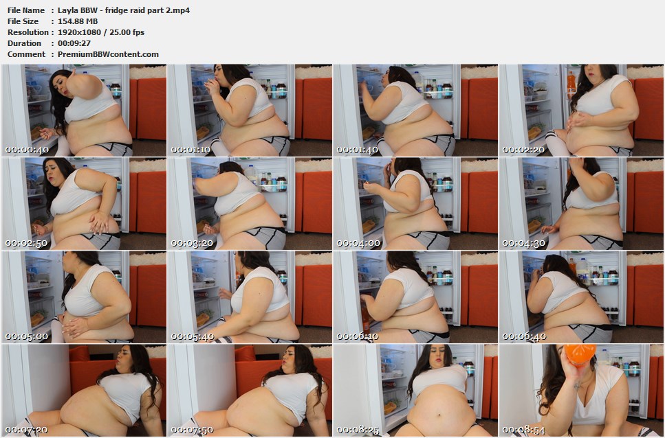 Layla BBW - fridge raid part 2 thumbnails