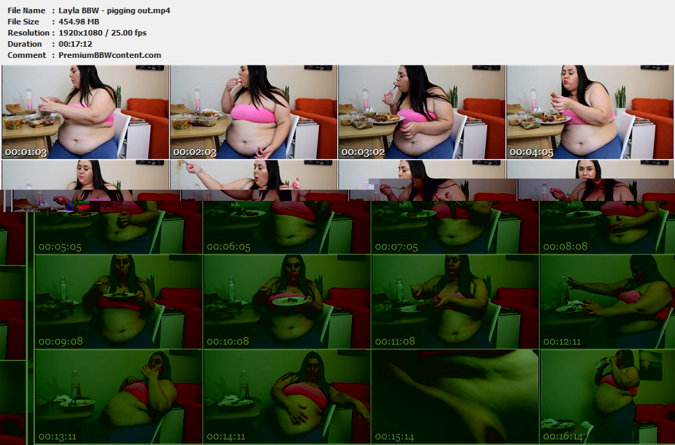 Layla BBW - pigging out thumbnails