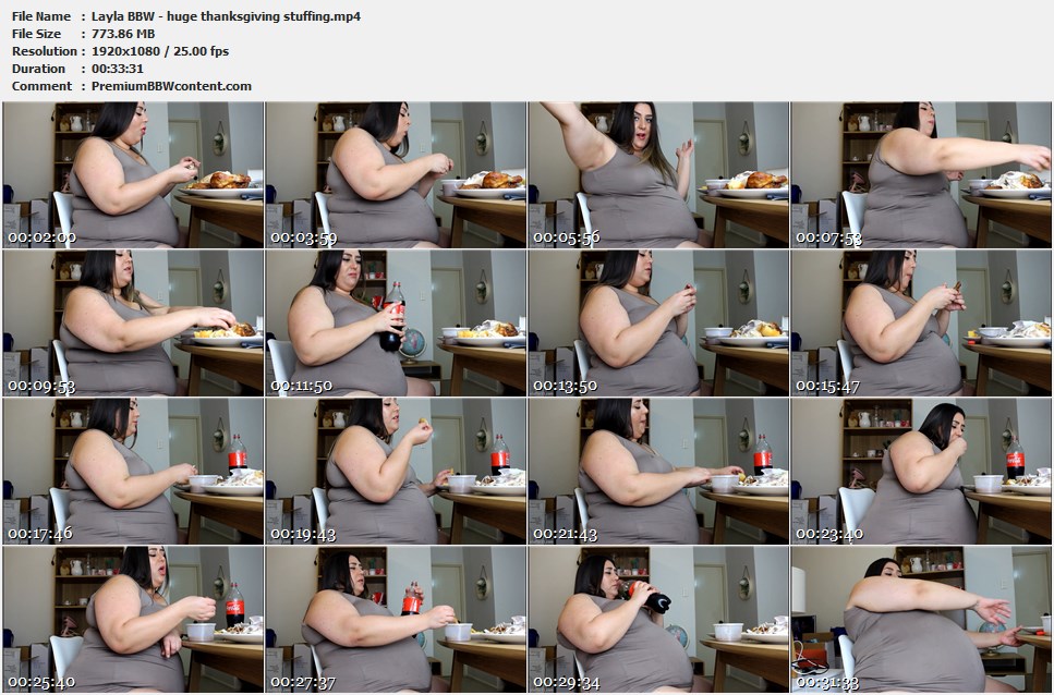 Layla BBW - huge thanksgiving stuffing thumbnails