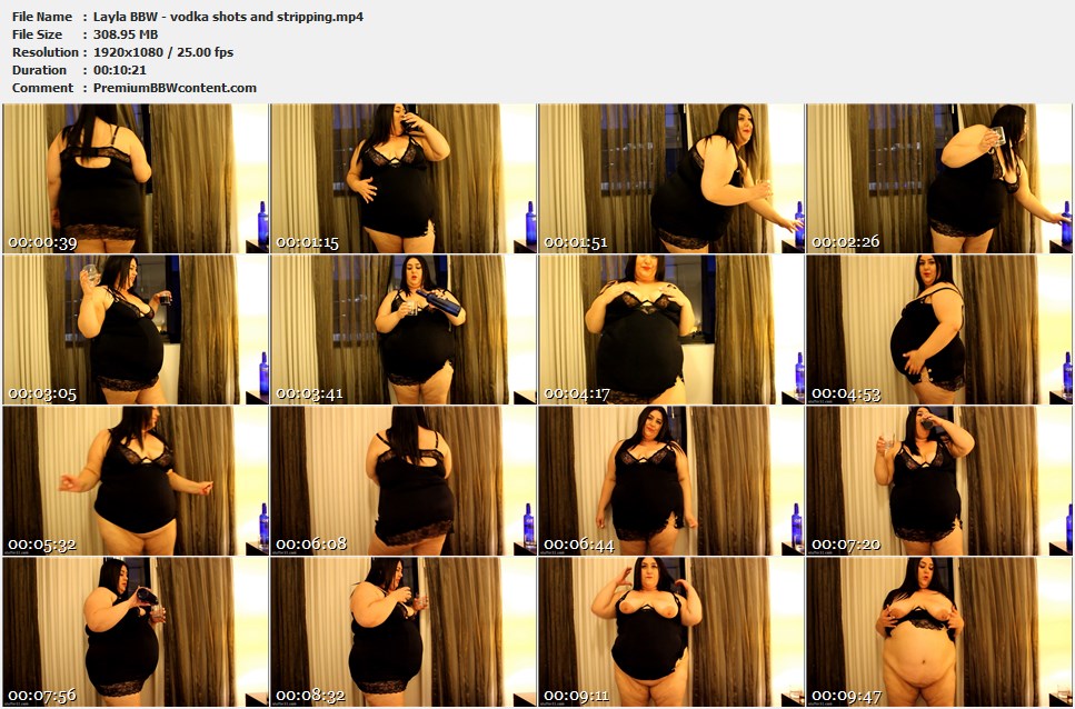 Layla BBW - vodka shots and stripping thumbnails