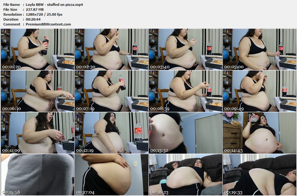 Layla BBW - stuffed on pizza thumbnails
