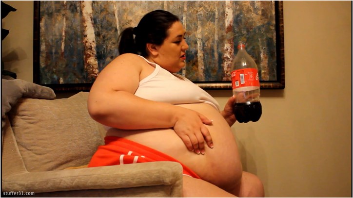 Layla BBW - post dinner coke chug
