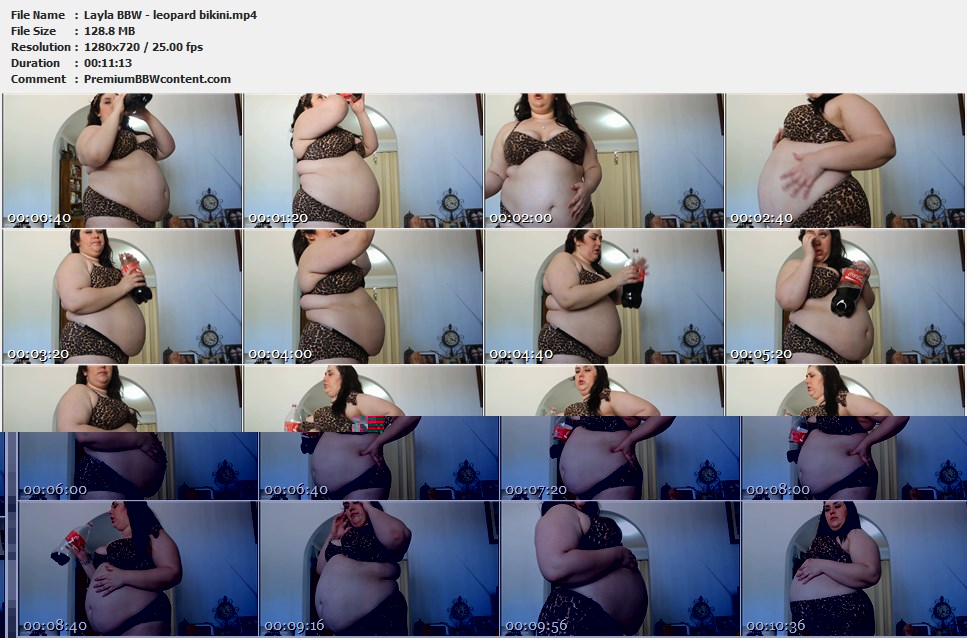 Layla BBW - leopard bikini thumbnails
