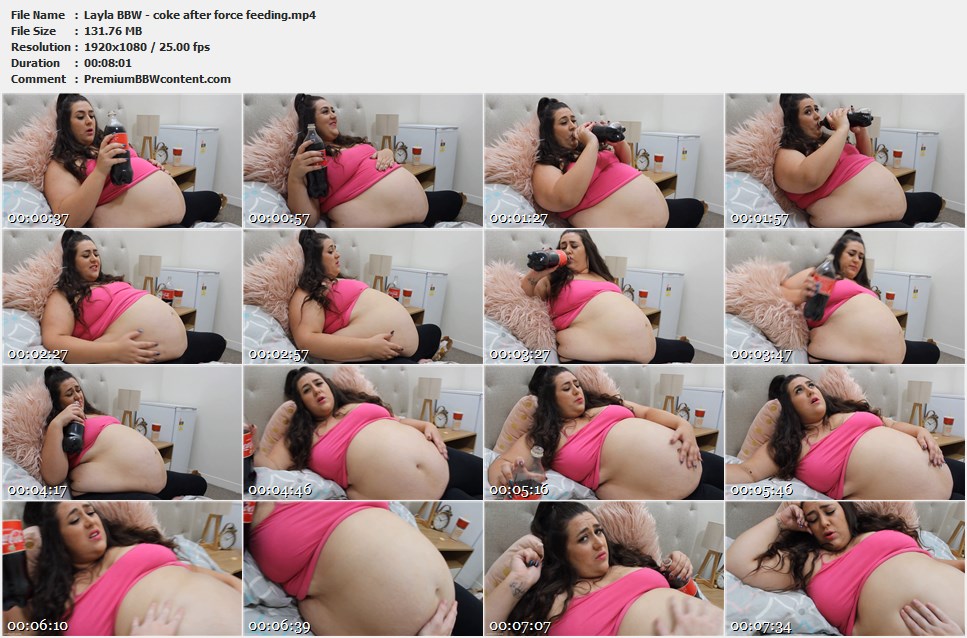 Layla BBW - coke after force feeding thumbnails