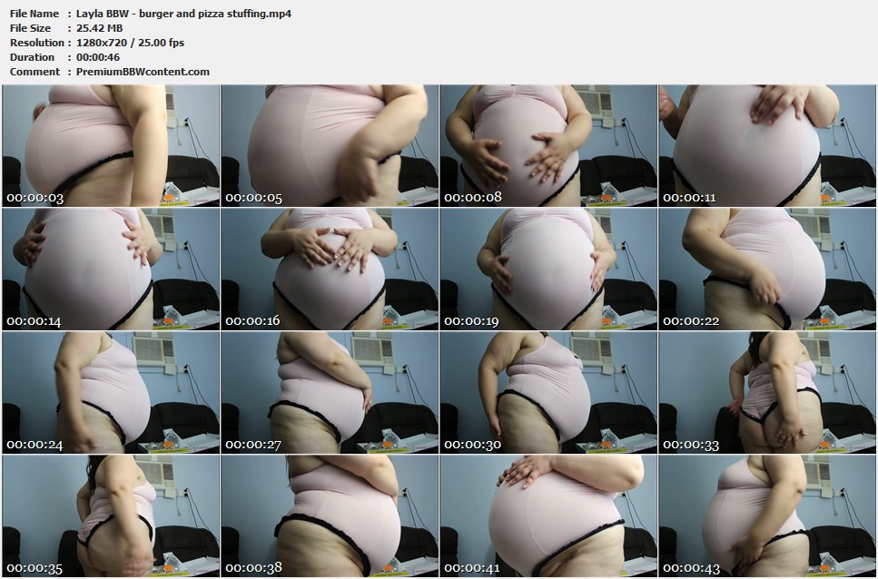 Layla BBW - burger and pizza stuffing thumbnails