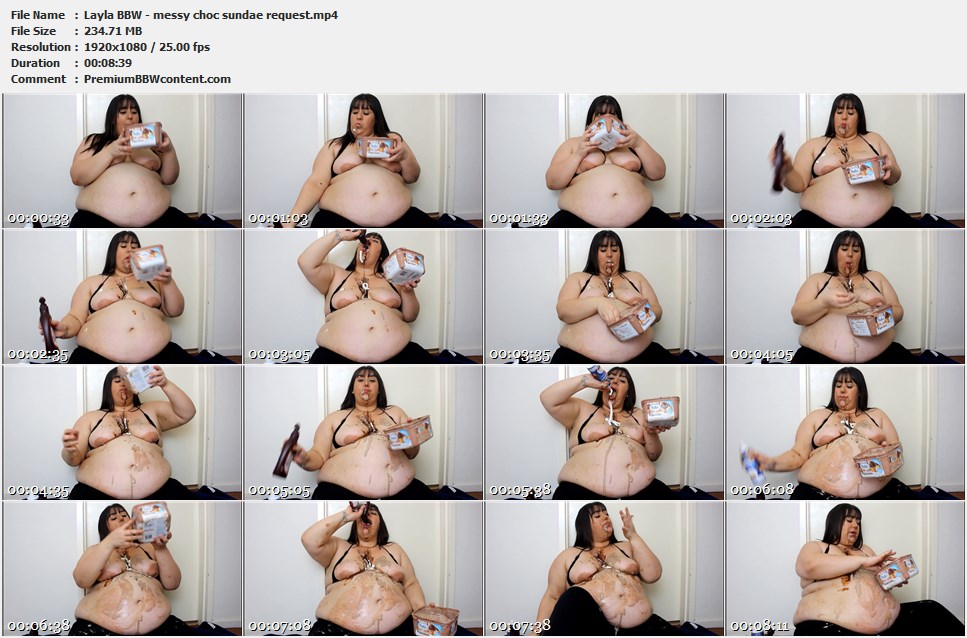 Layla BBW - messy choc sundae request thumbnails
