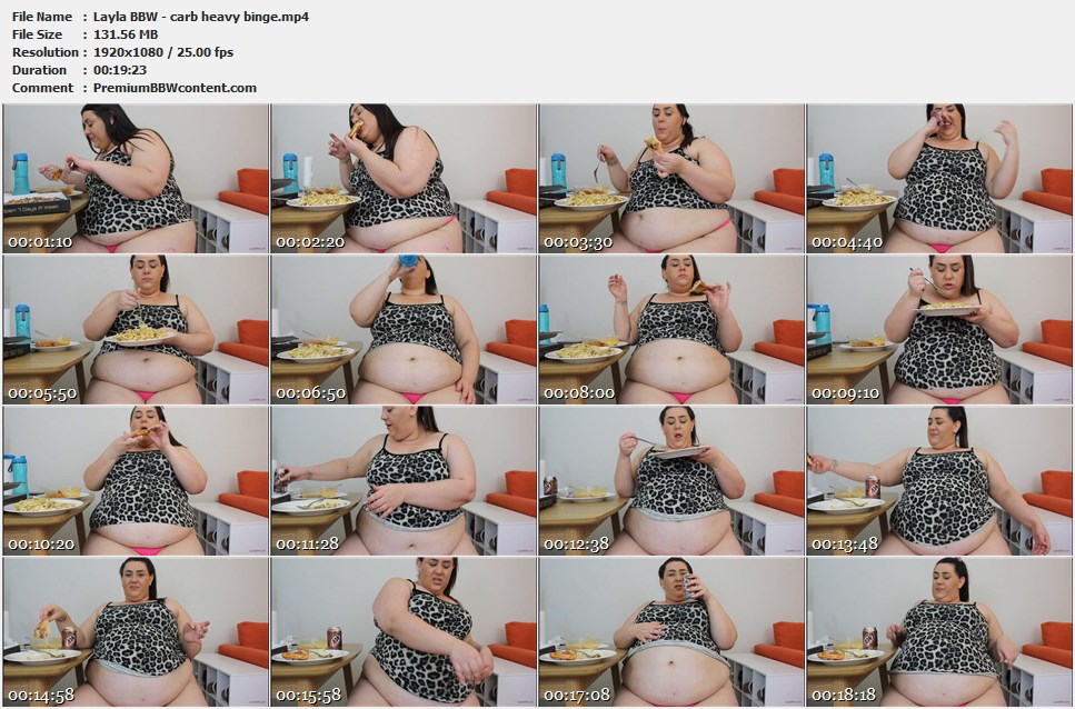 Layla BBW - carb heavy binge thumbnails